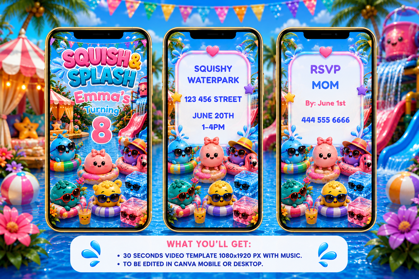Animated Squishy Birthday Invitation