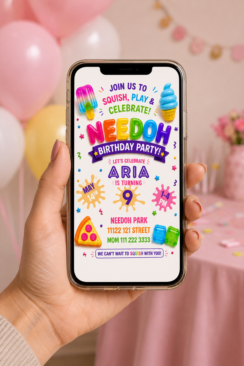 Needoh Birthday Invitation