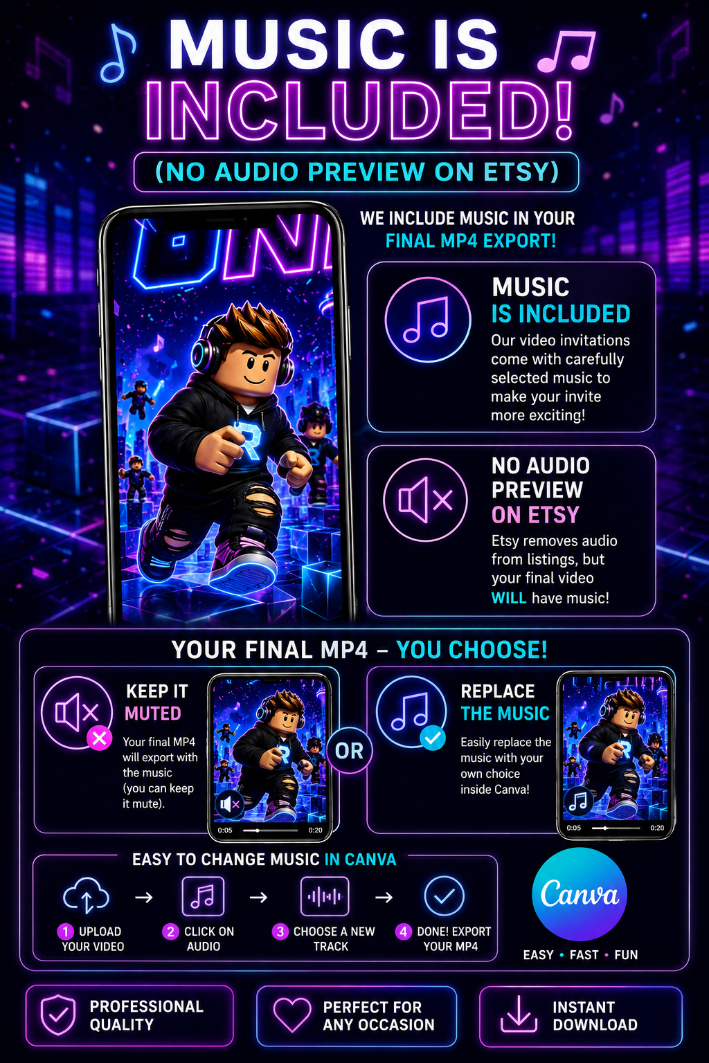Animated Gaming Birthday Invitation