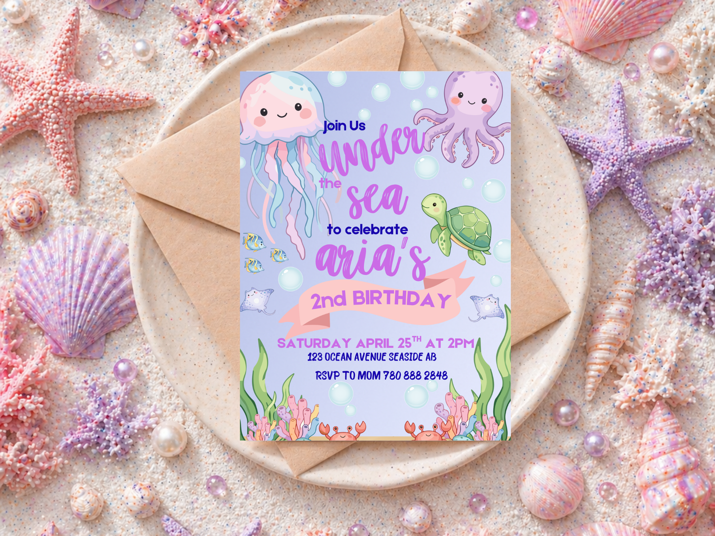 Under the Sea Birthday Invitation