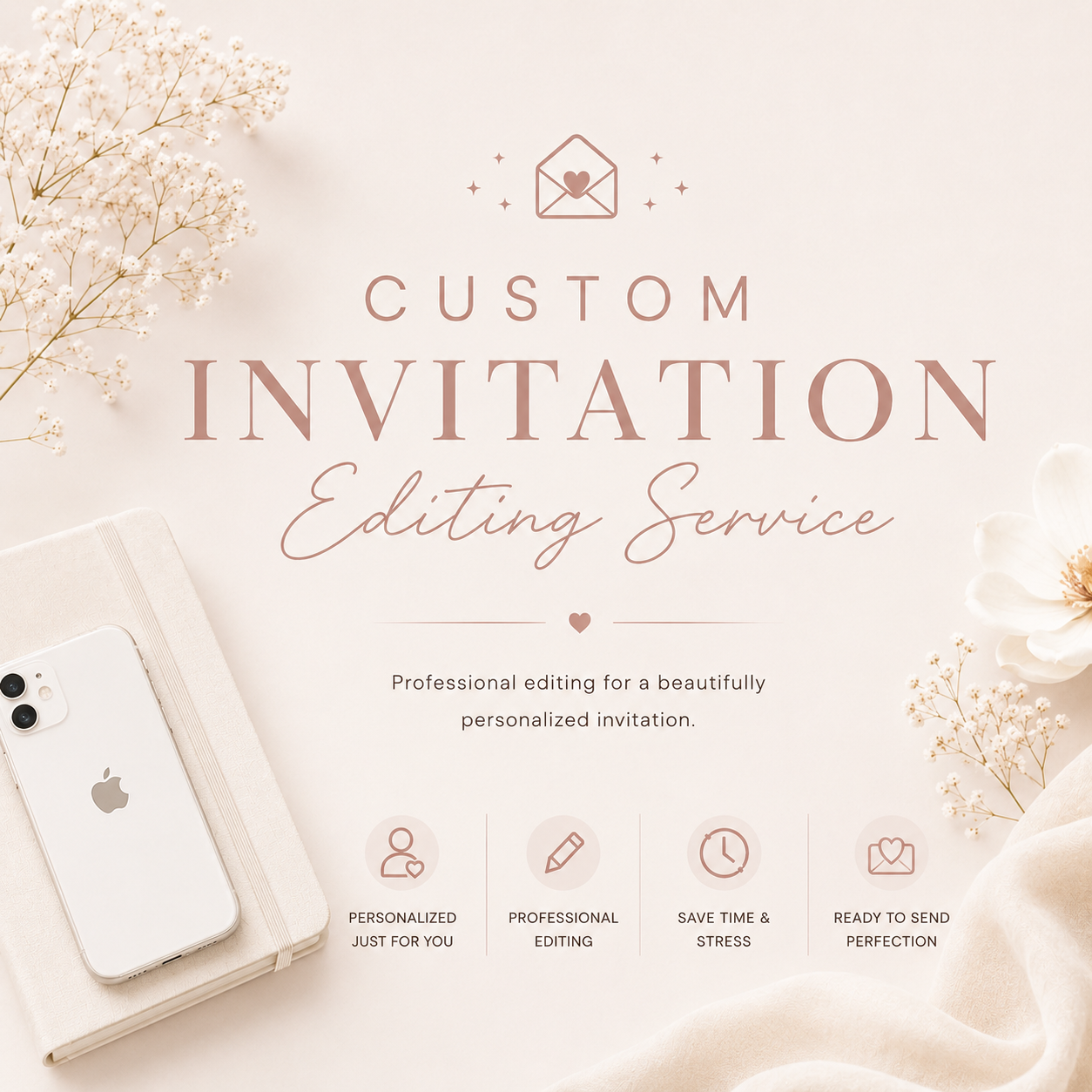 Custom Invitation Editing Service | Stress-Free Personalized Invitations