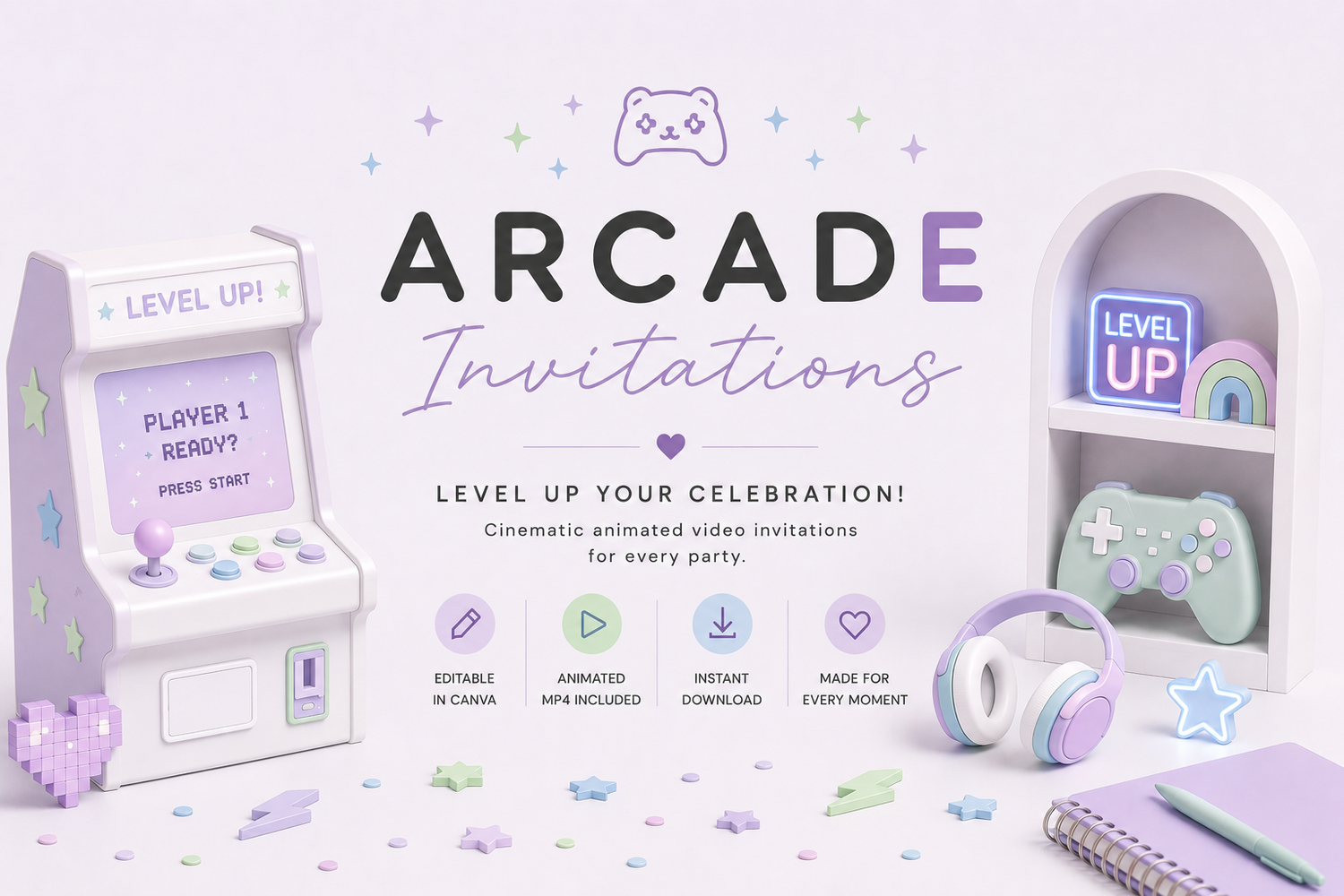 Arcade Invitations
