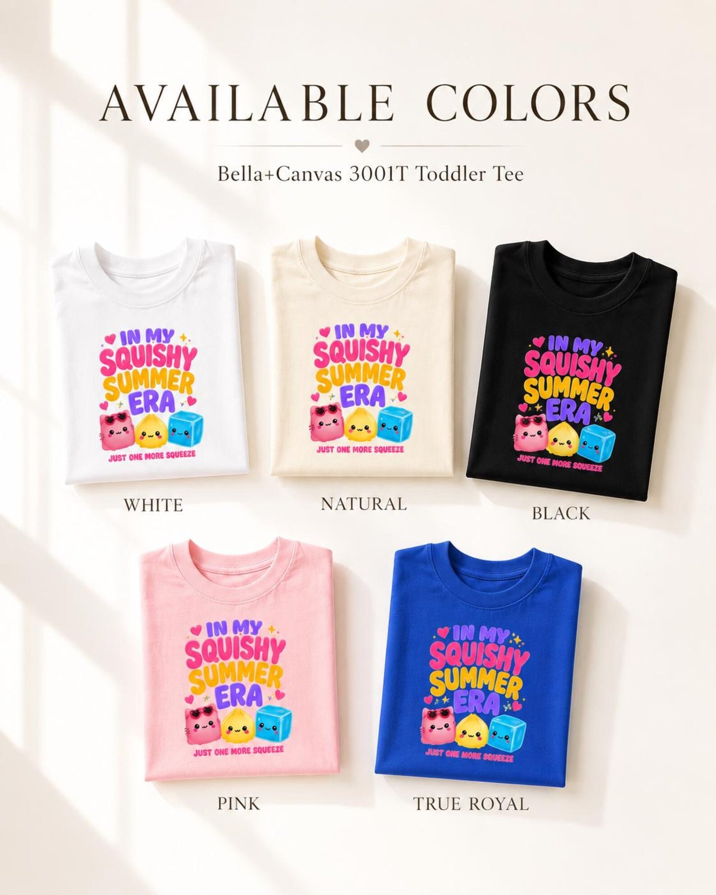 In My Squishy Summer Era Kids Shirt, Cute Kawaii Sensory Toy Tee for Girls, Vacation Outfit