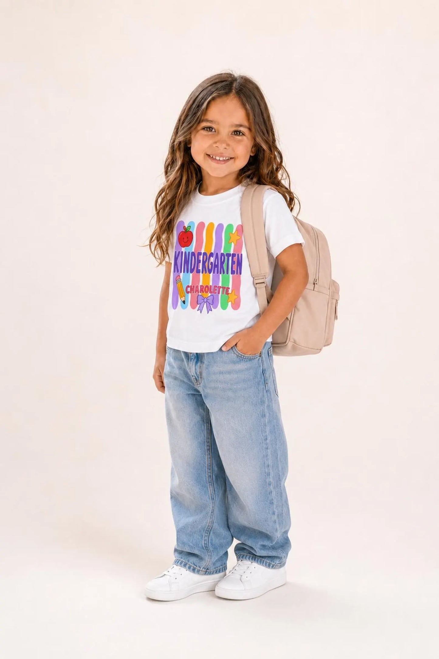 Personalized Kindergarten Shirt for Kids, Custom Name Comfort Colors 9018 Youth Tee, First Day of School Outfit
