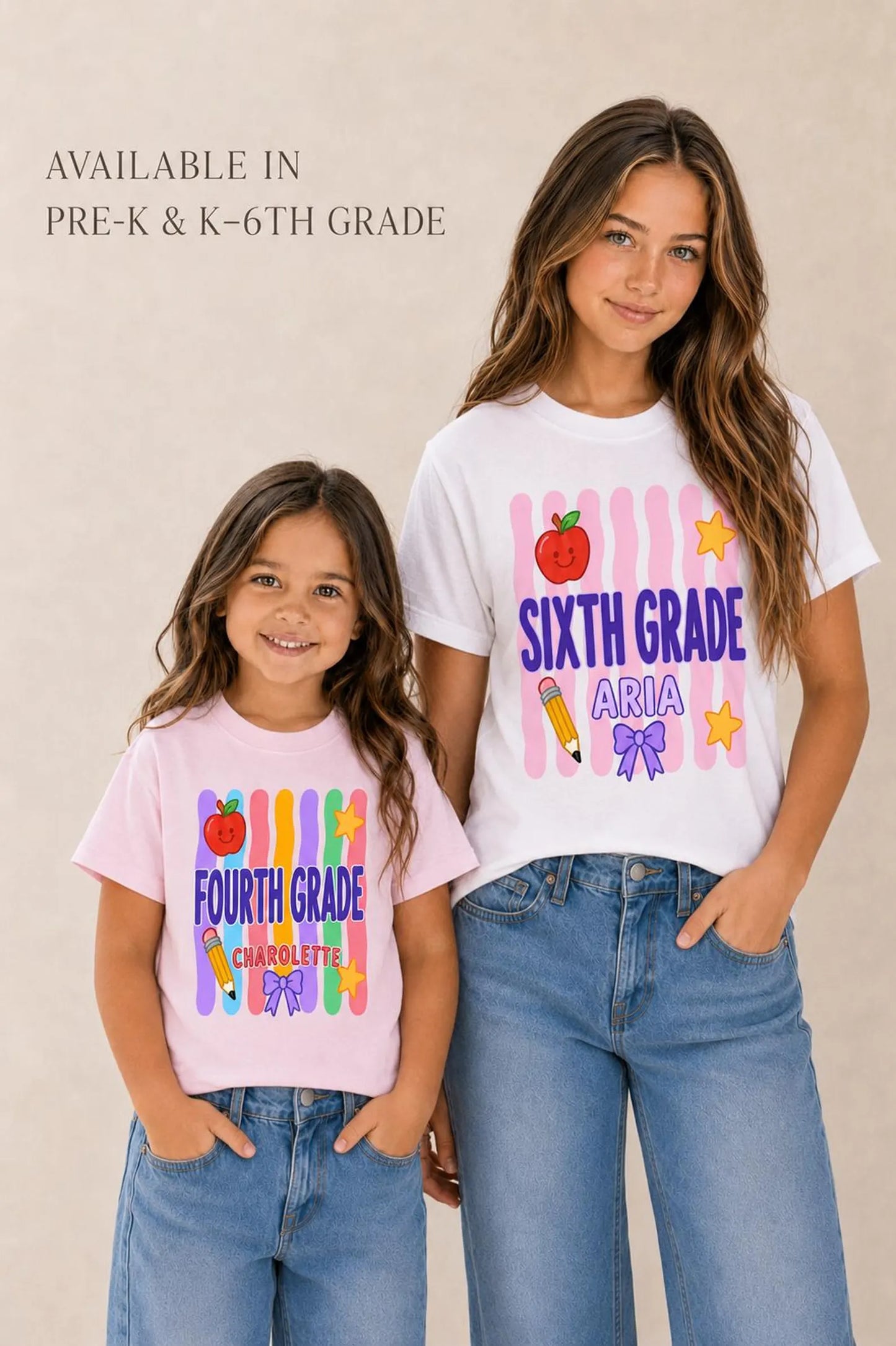 Personalized Kindergarten Shirt for Kids, Custom Name Comfort Colors 9018 Youth Tee, First Day of School Outfit