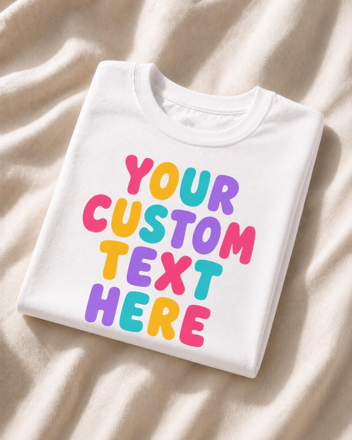 Personalized Bubble Text Shirt, Custom Name or Quote Comfort Colors 1717 Tee, Colorful Gift