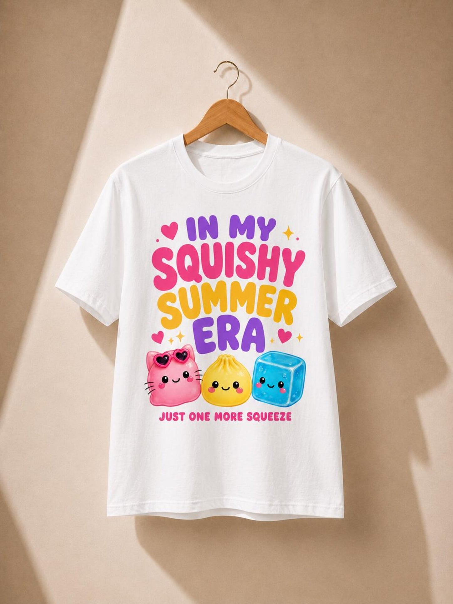 In My Squishy Summer Era Kids Shirt, Cute Kawaii Sensory Toy Tee for Girls, Vacation Outfit