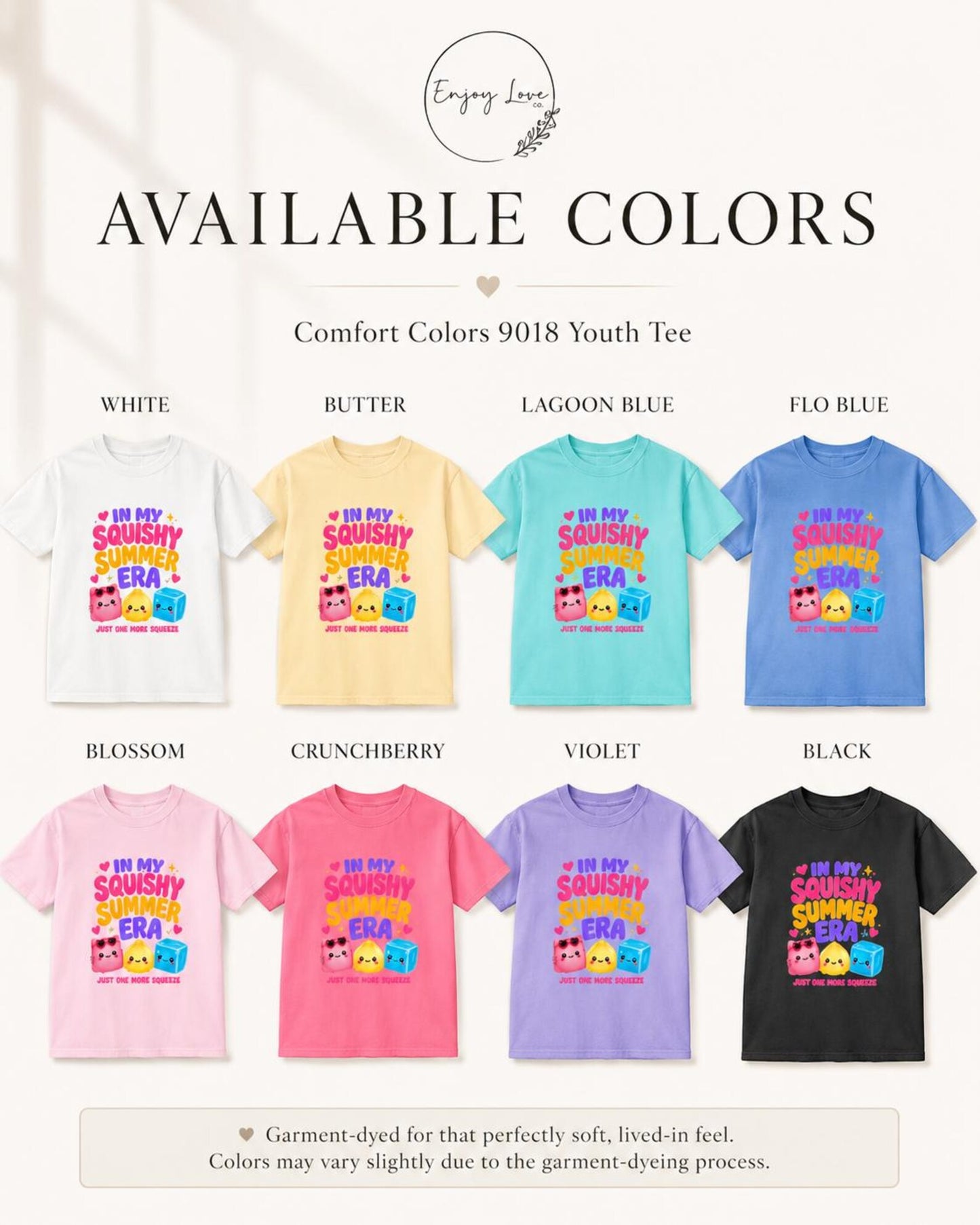 In My Squishy Summer Era Kids Shirt, Cute Kawaii Sensory Toy Tee for Girls, Vacation Outfit