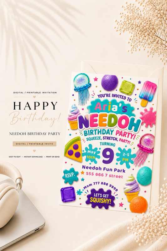 Needoh Birthday Invitation