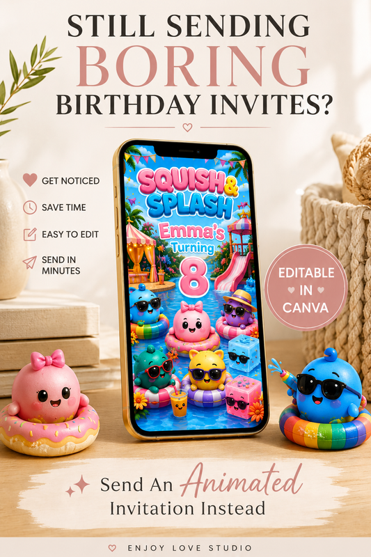 Animated Squishy Birthday Invitation