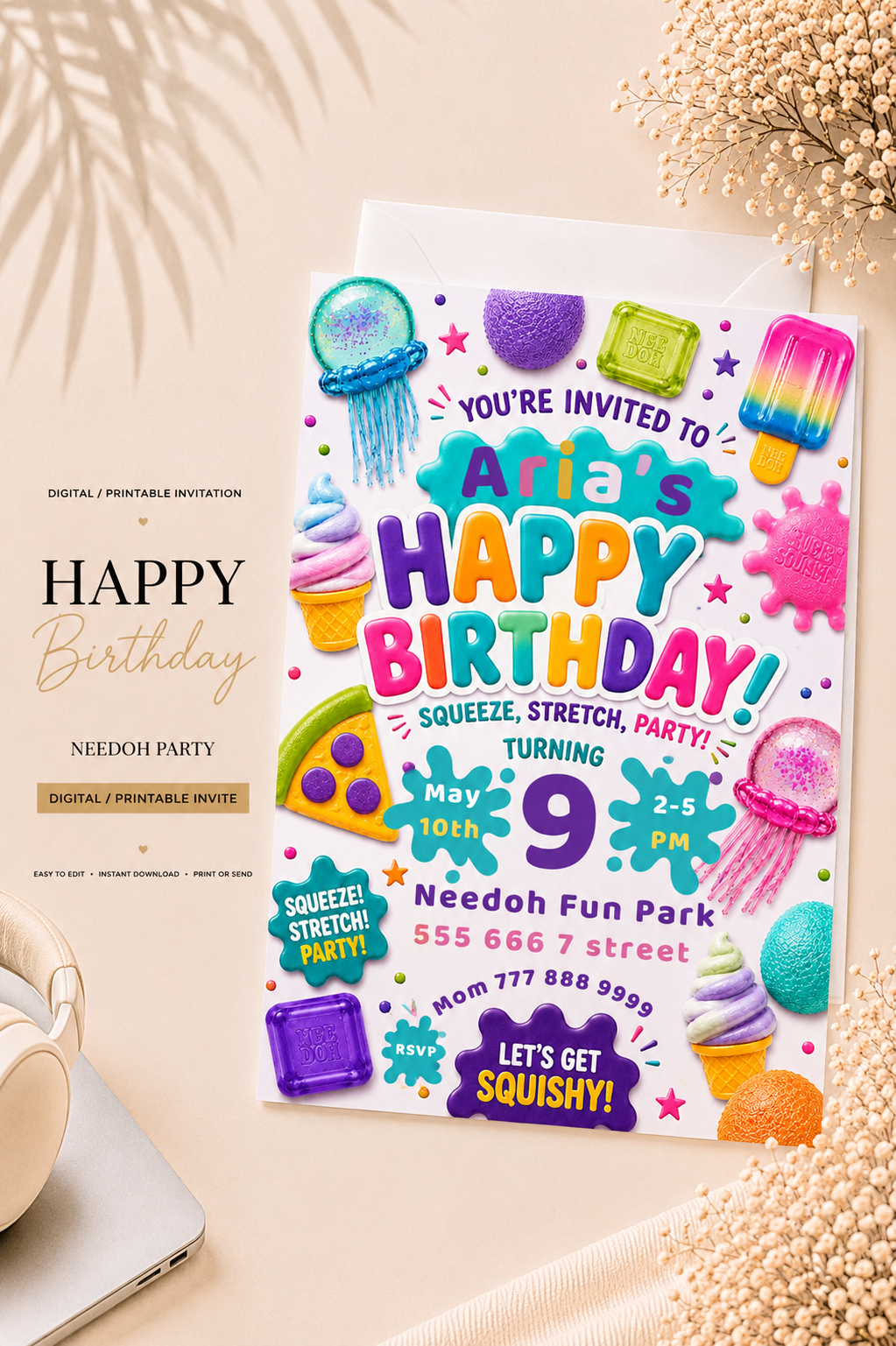 Needoh Birthday Invitation