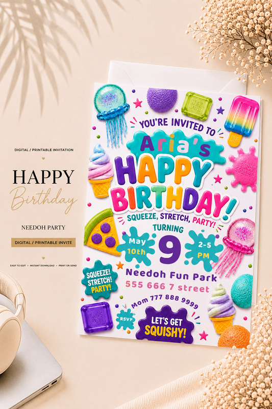 Needoh Birthday Invitation