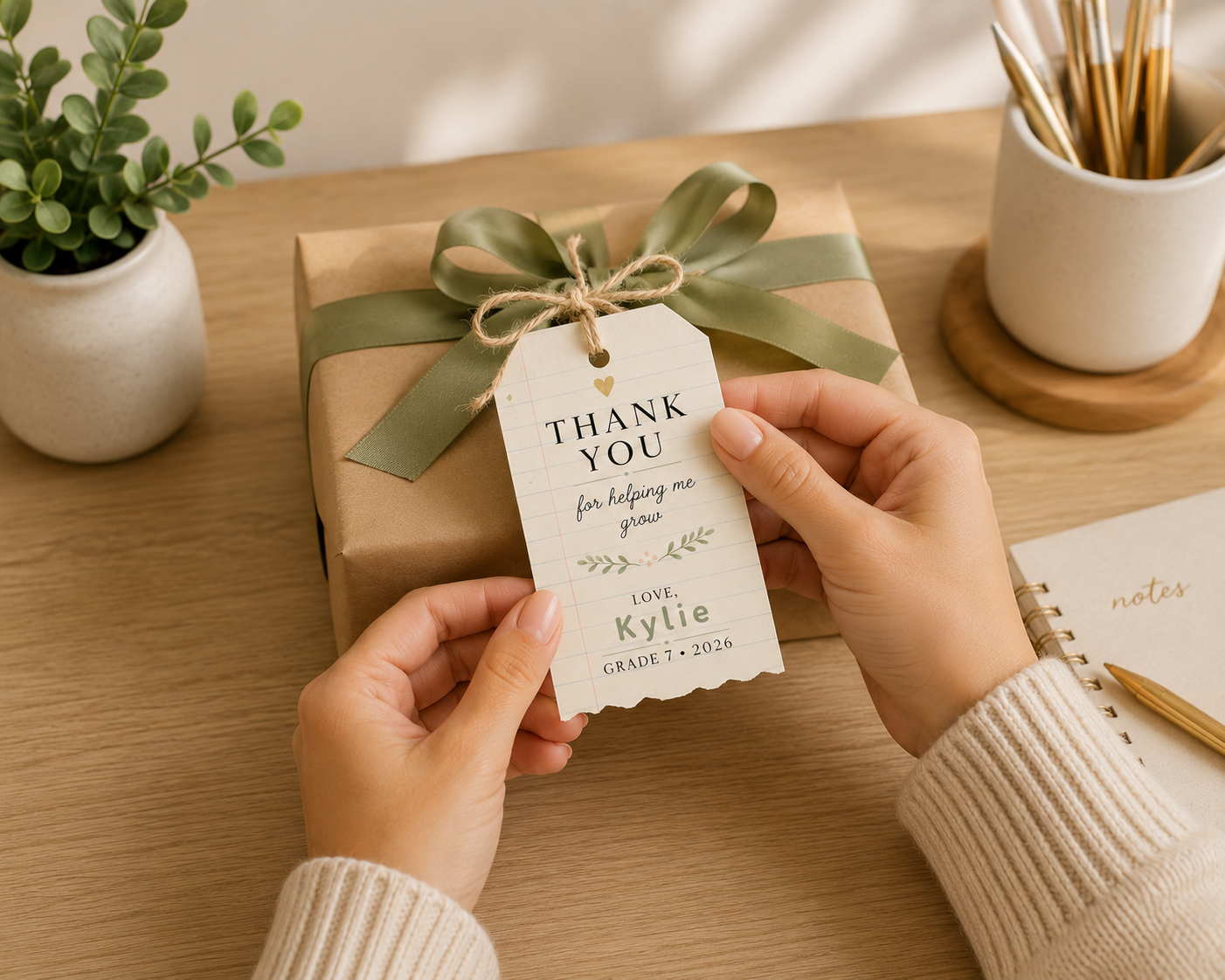 notebook paper tag