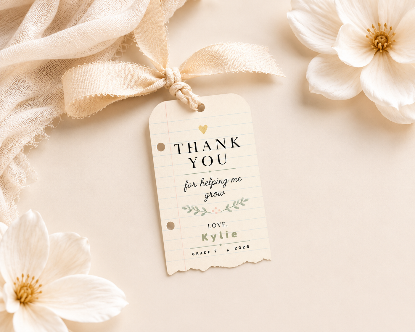 notebook paper tag