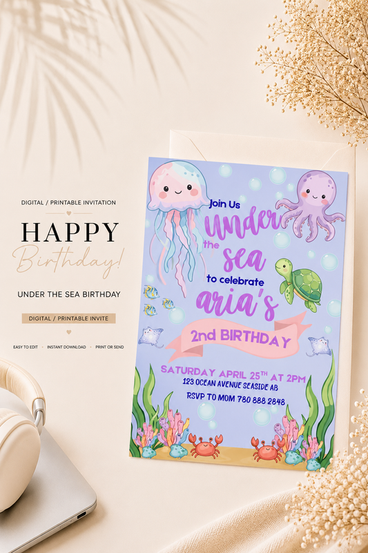 Under the Sea Birthday Invitation