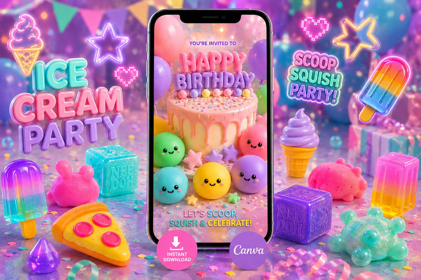 Needoh Animated Birthday Invitation