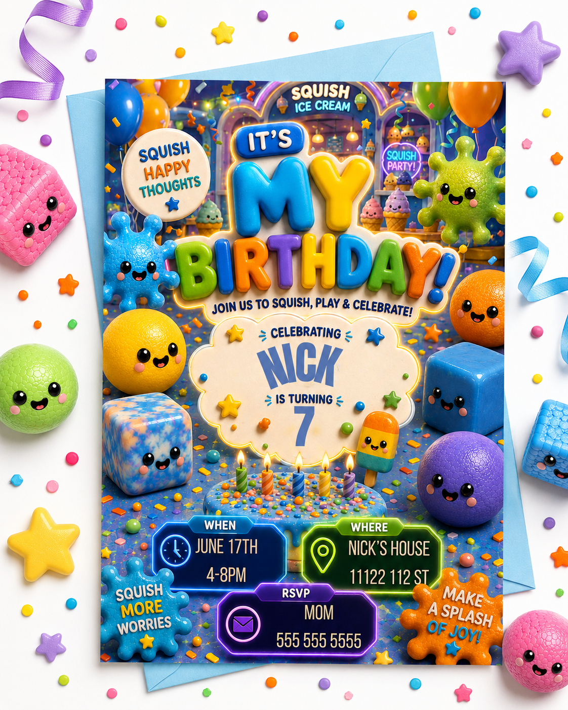 Needoh Birthday Invitation
