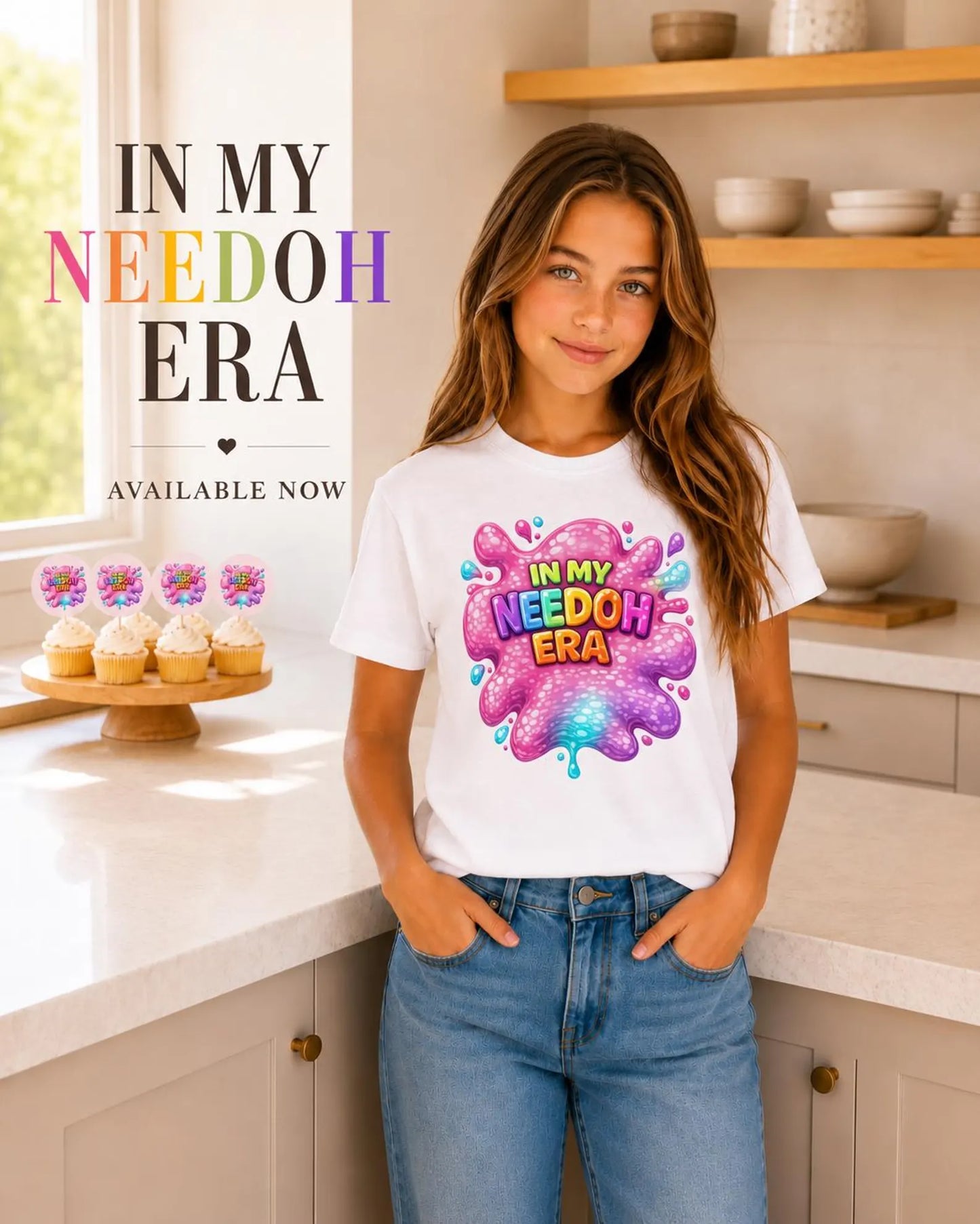 In My NeeDoh Era Kids Shirt, Colorful Squishy Toy Tee for Girls, Sensory Toy Lover Gift