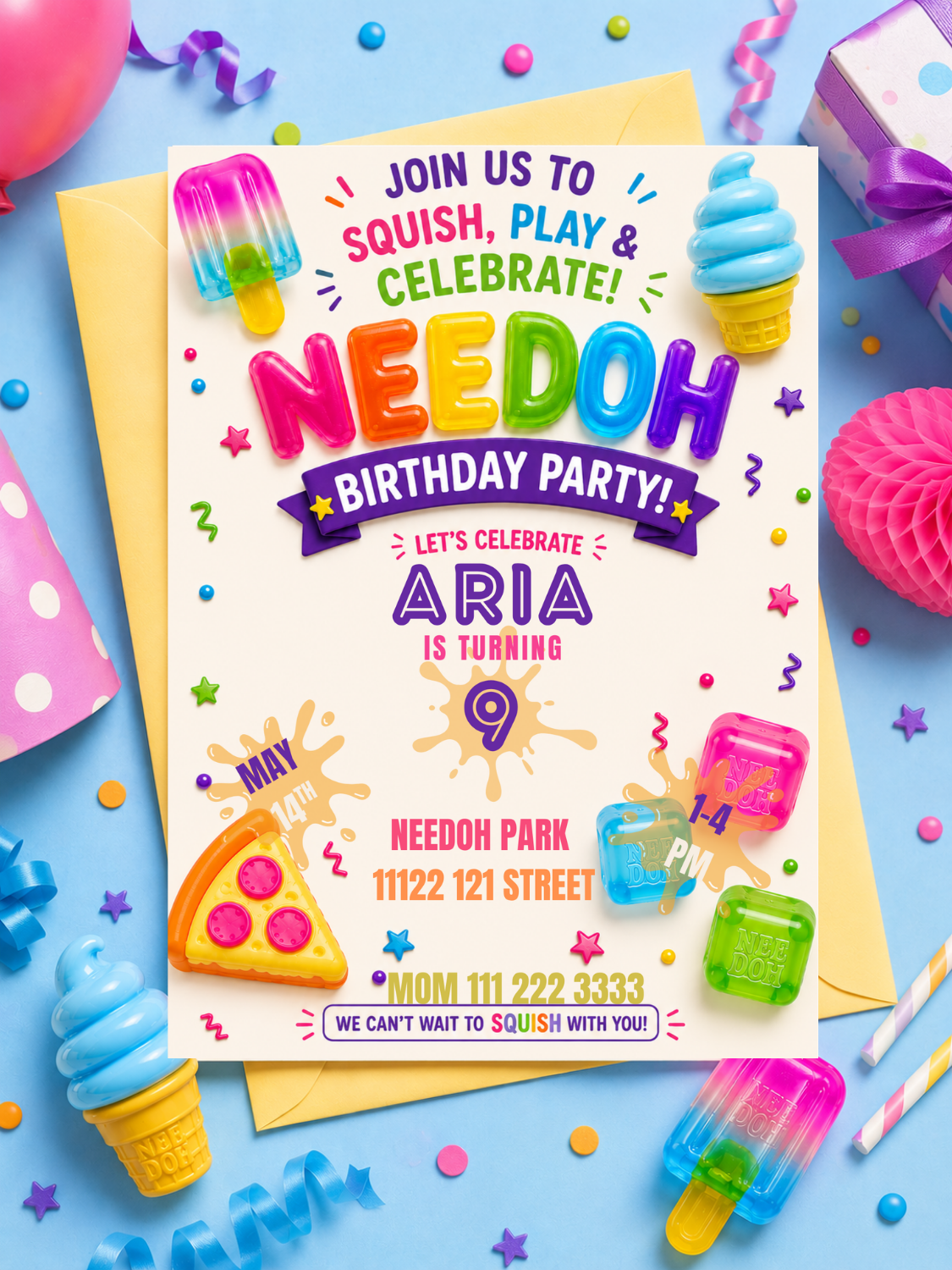Needoh Birthday Invitation