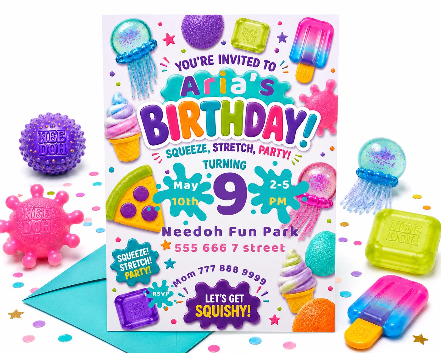 Squishy Birthday Invitation preview 4