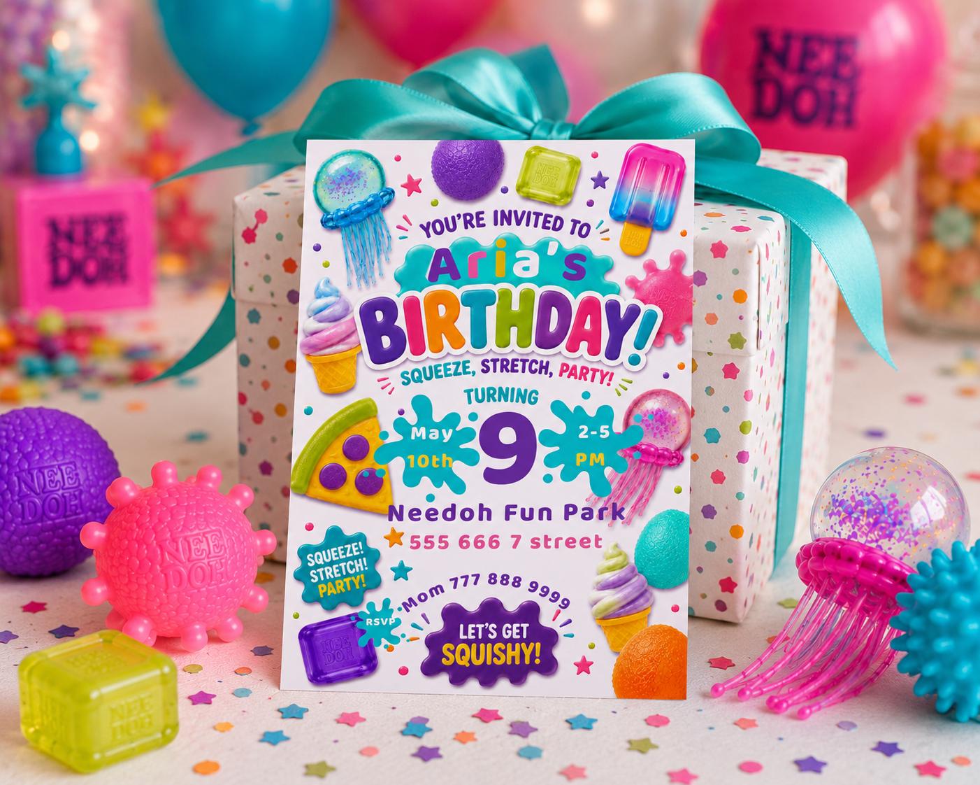 Squishy Birthday Invitation preview 8