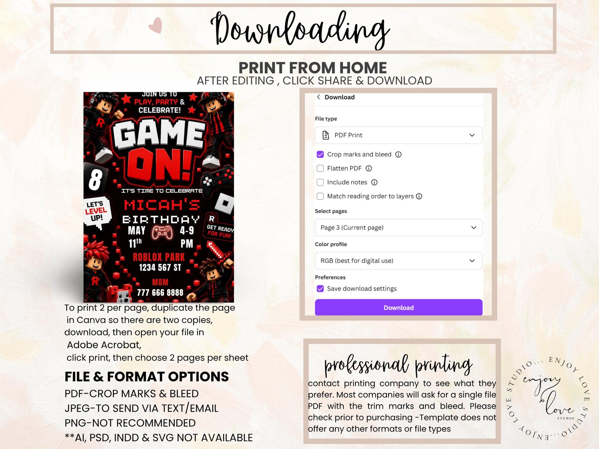 Editable Red Gamer Birthday Invitation preview 9
