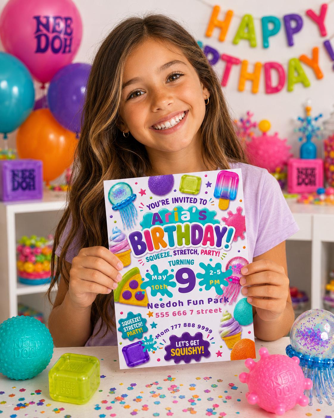 Squishy Birthday Invitation preview 5