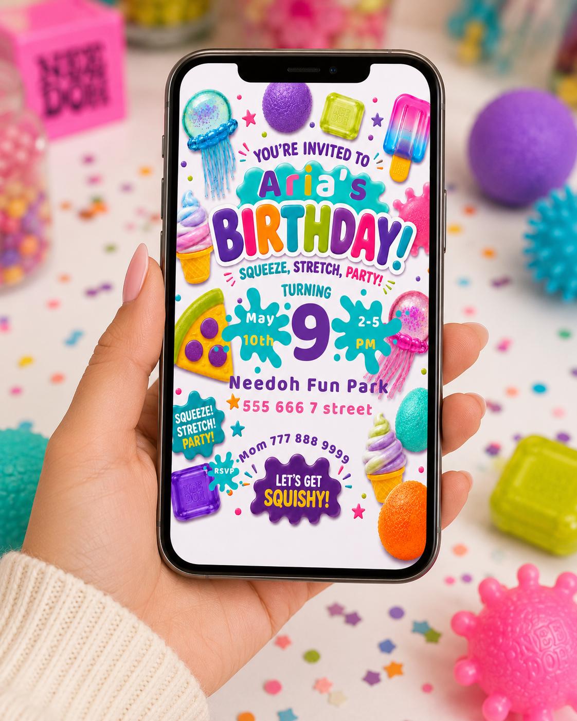 Squishy Birthday Invitation preview 6
