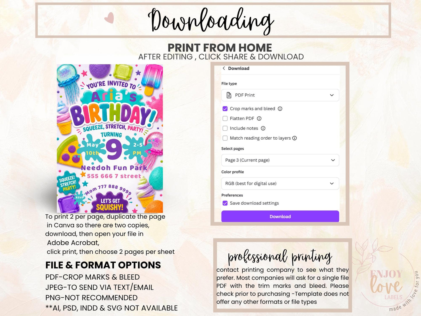 Squishy Birthday Invitation preview 12