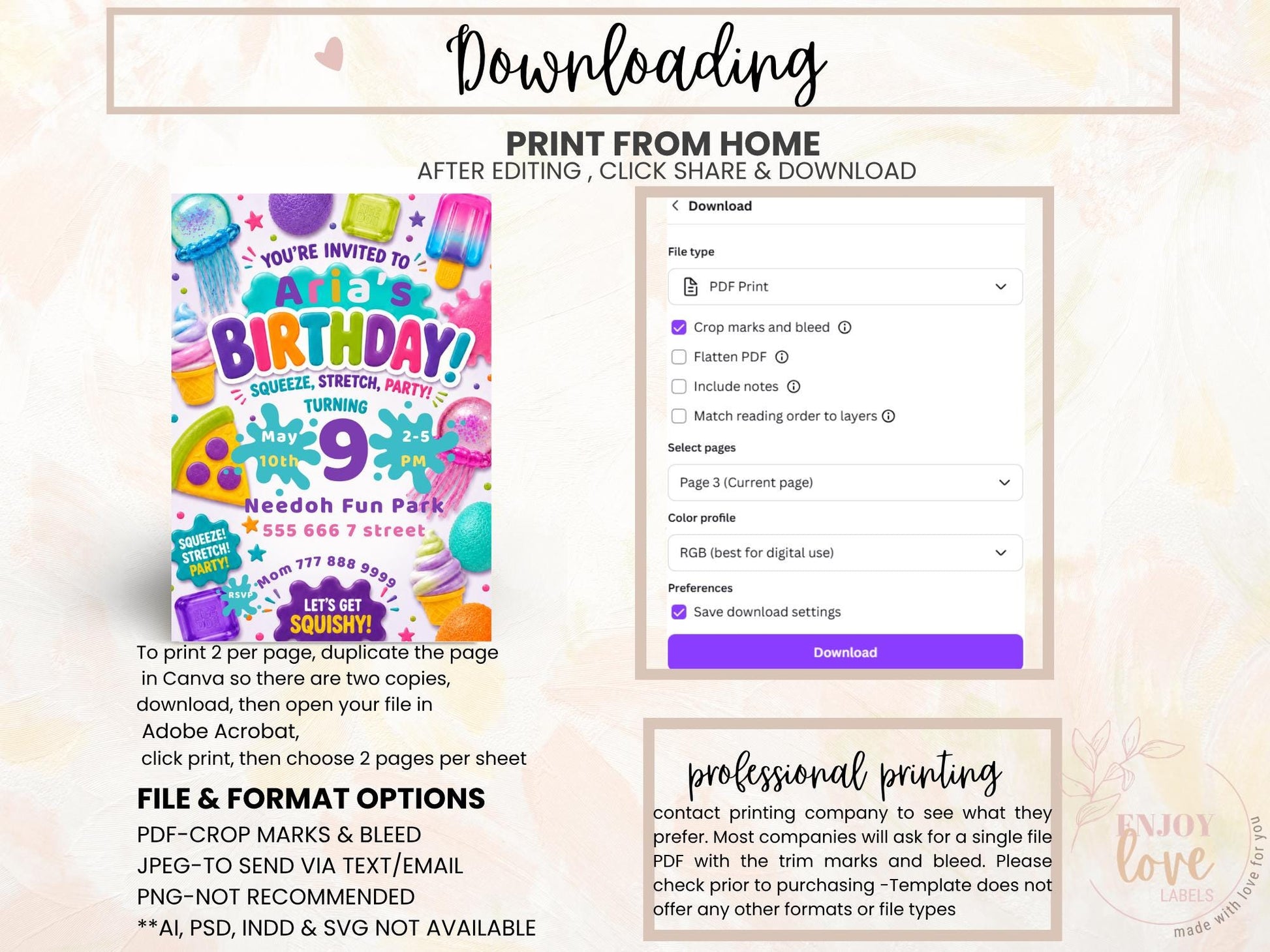 Squishy Birthday Invitation preview 12