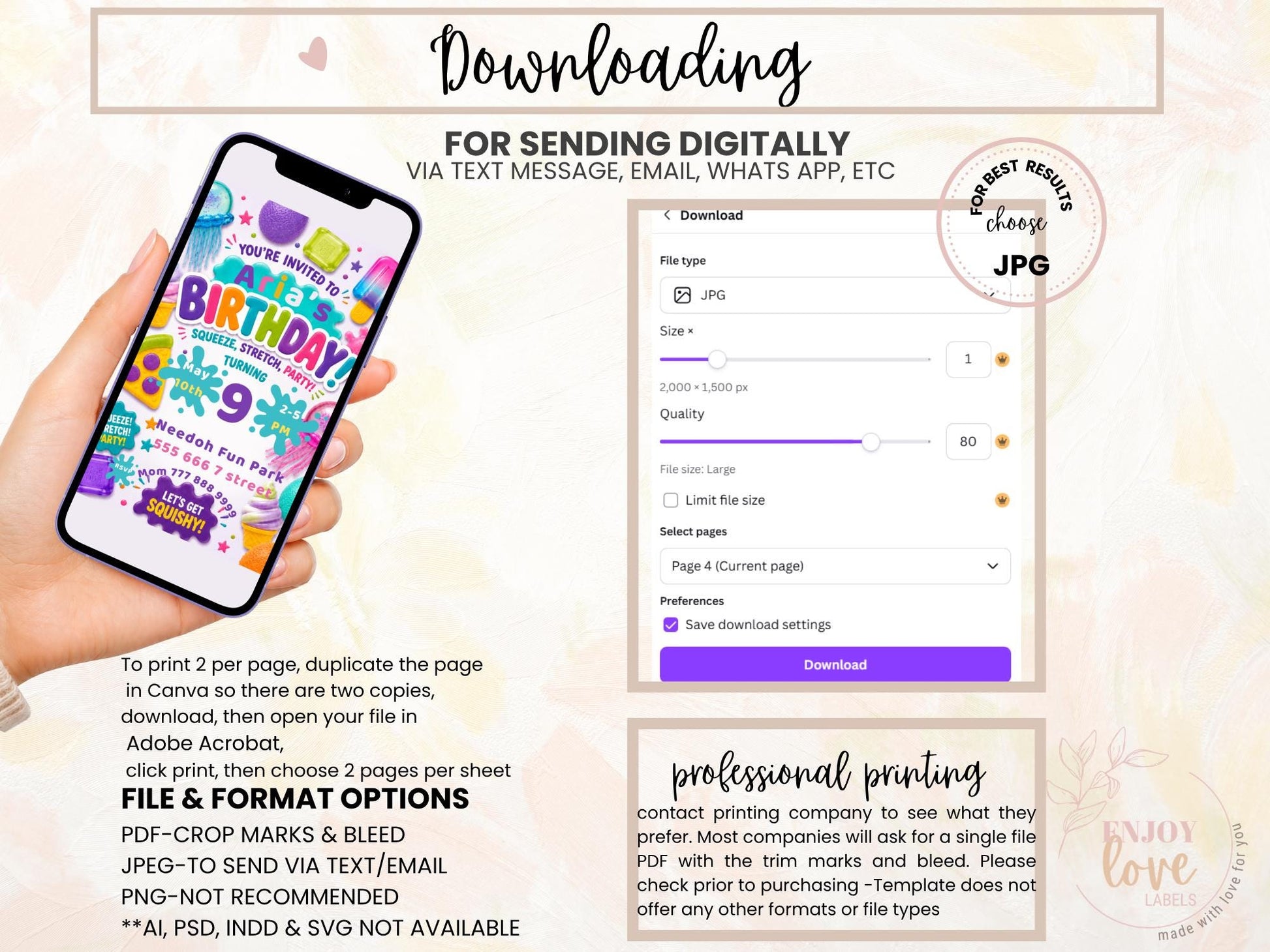 Squishy Birthday Invitation preview 13