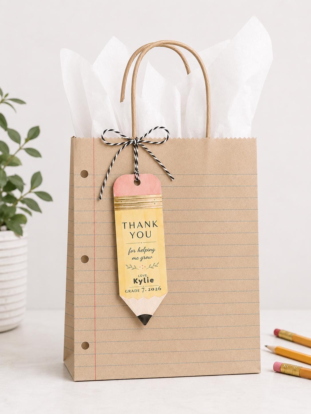 Pencil Teacher Thank You Tags preview 3