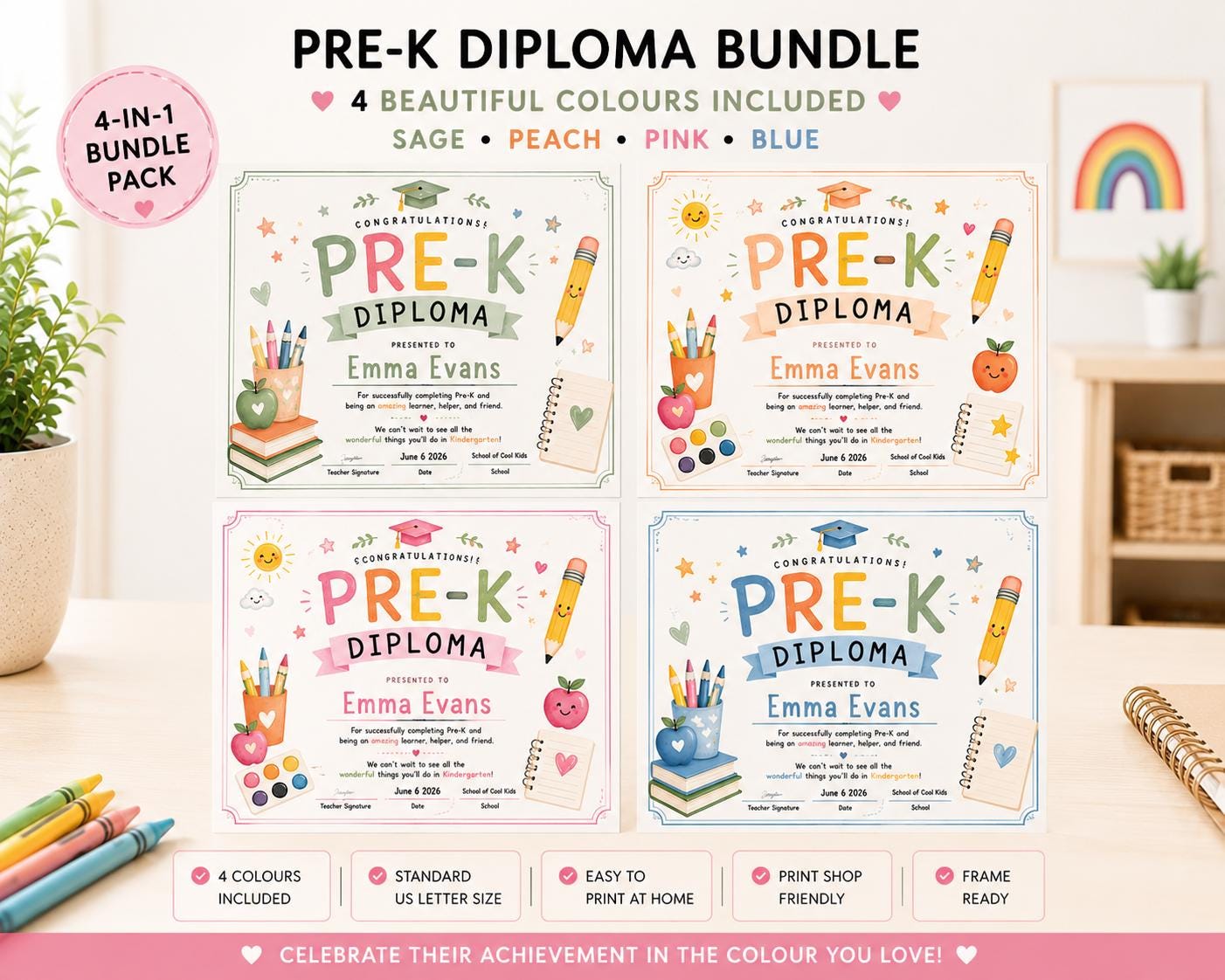 Editable Pre-K Diploma Bundle preview 7