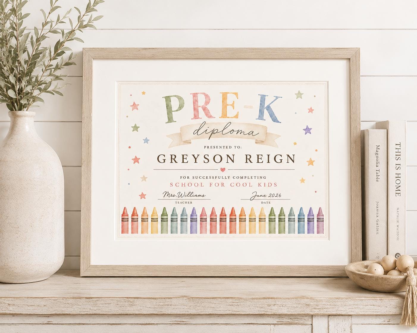 Editable Pre-K Graduation Diploma preview 2