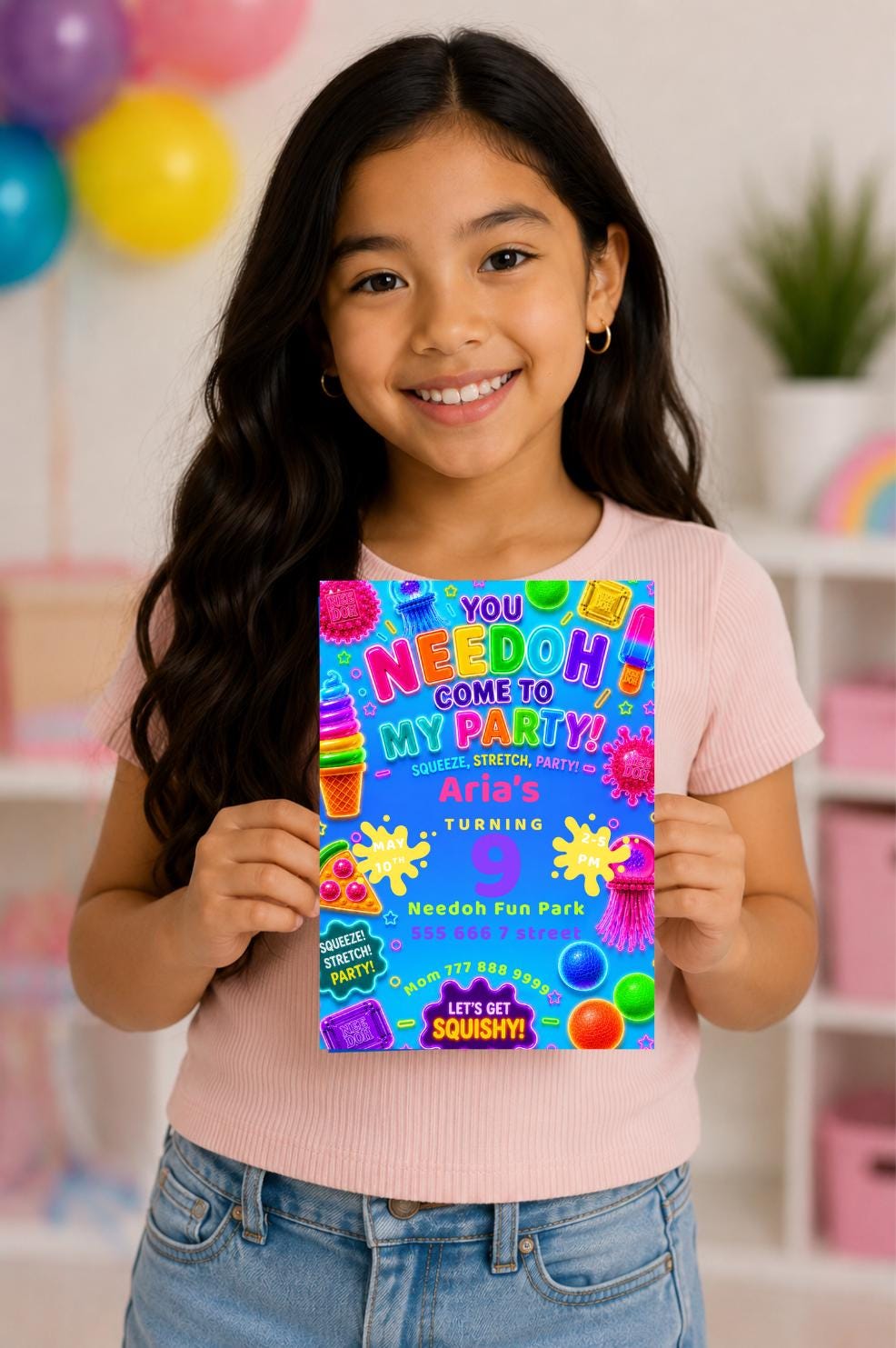 Squishy Stress Ball Birthday Invitation preview 5