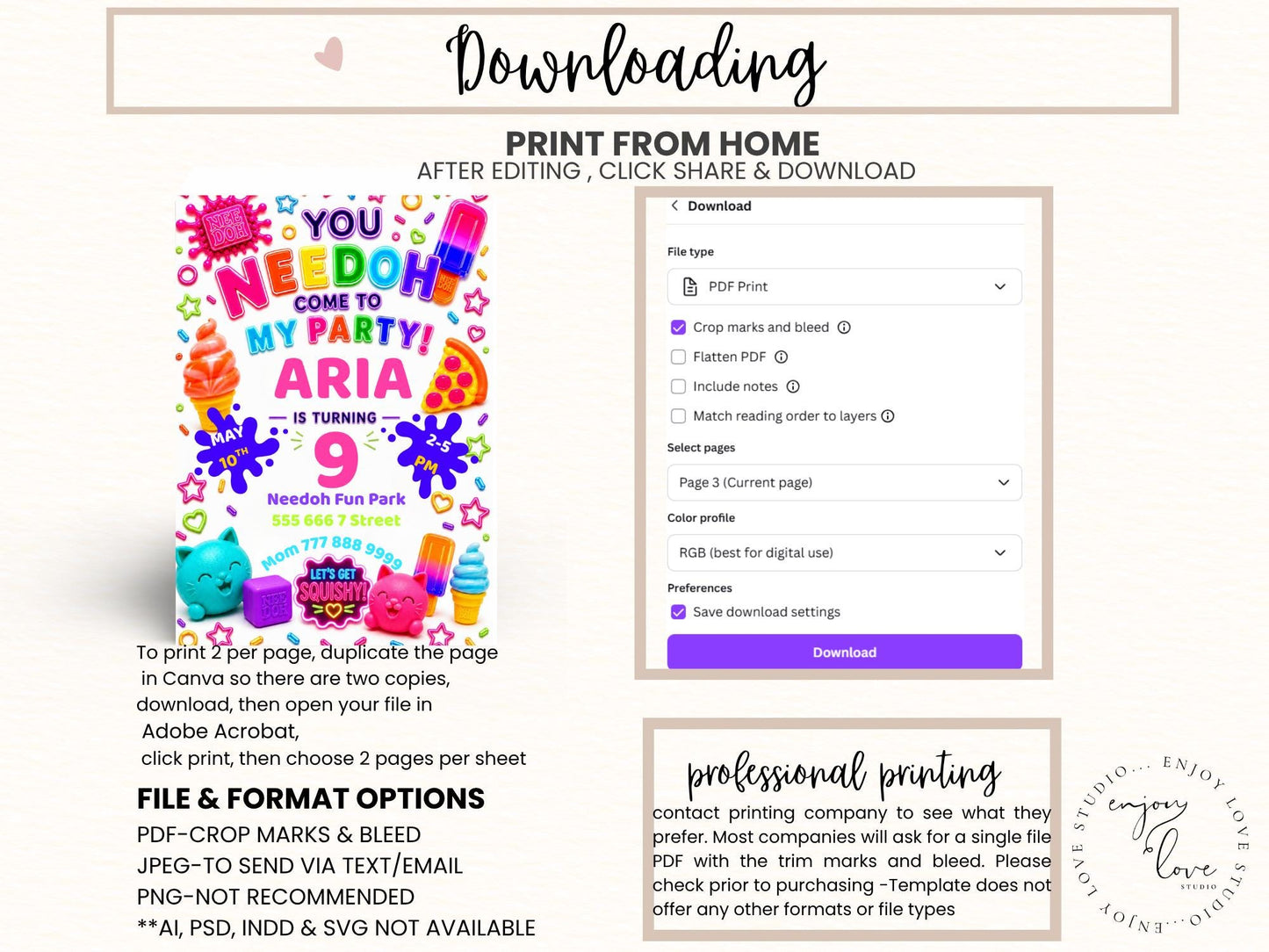 NeeDoh Squishy Birthday Invitation preview 8