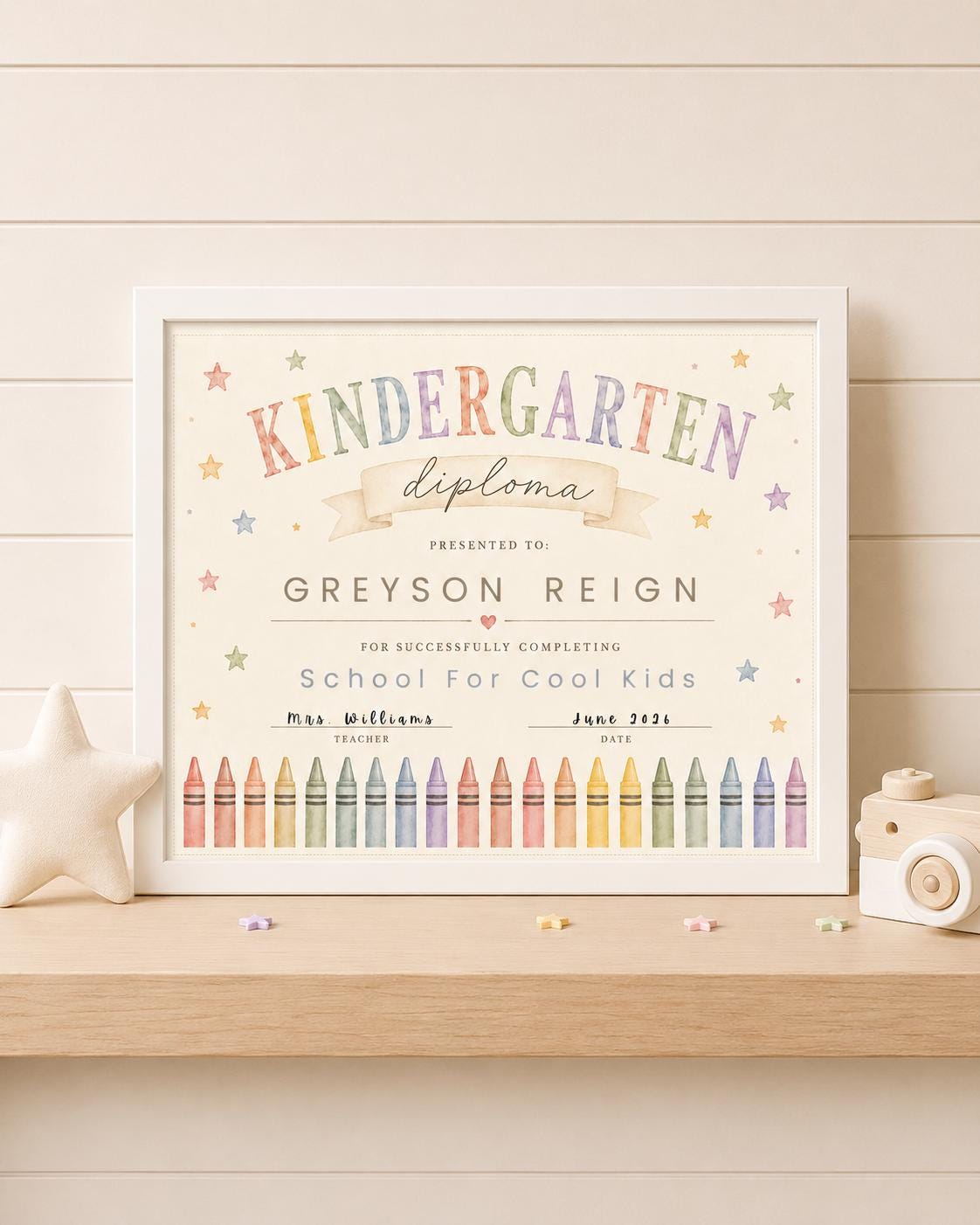 Kindergarten Graduation Diploma digital product