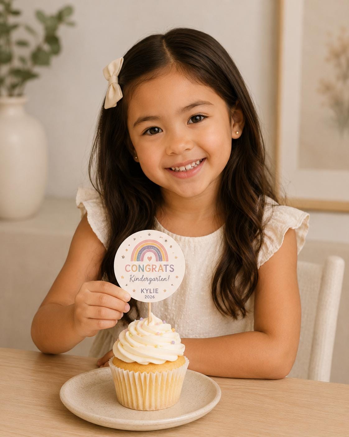 Editable Kindergarten Graduation Cupcake Toppers preview 3