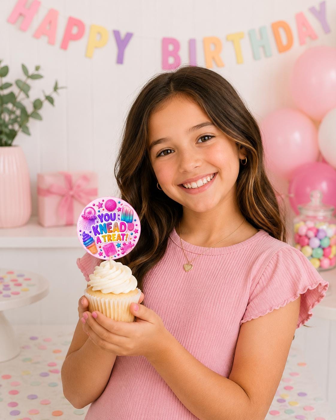 NeeDoh Squishy Birthday Cupcake Toppers preview 4