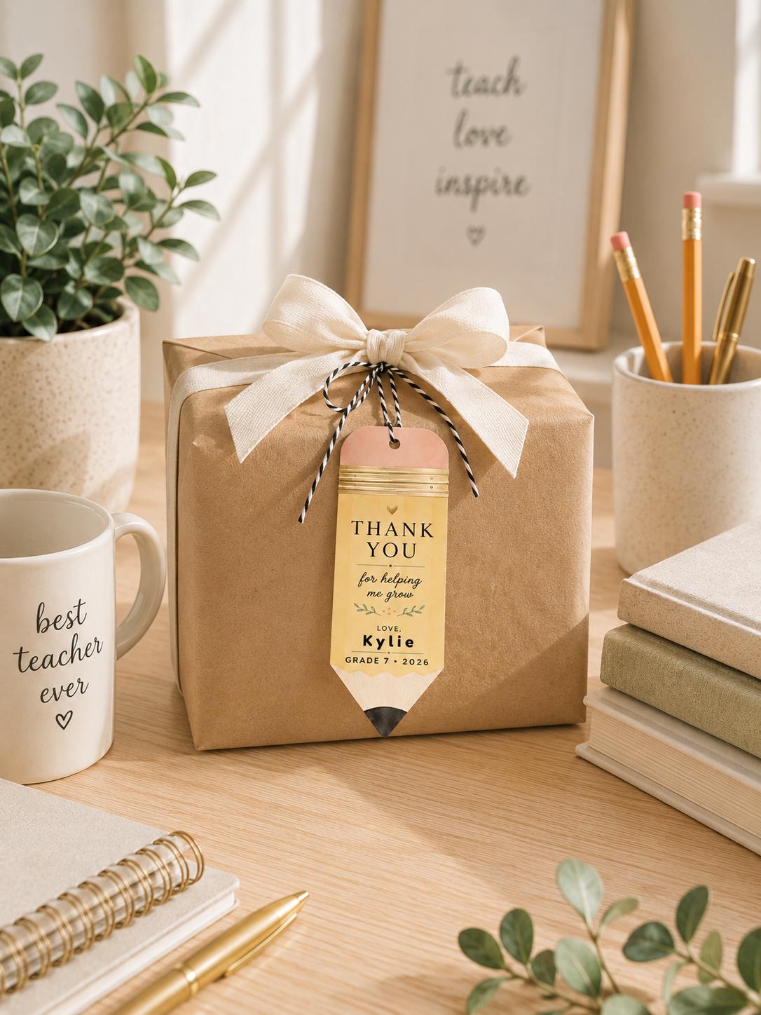 Pencil Teacher Thank You Tags preview 4