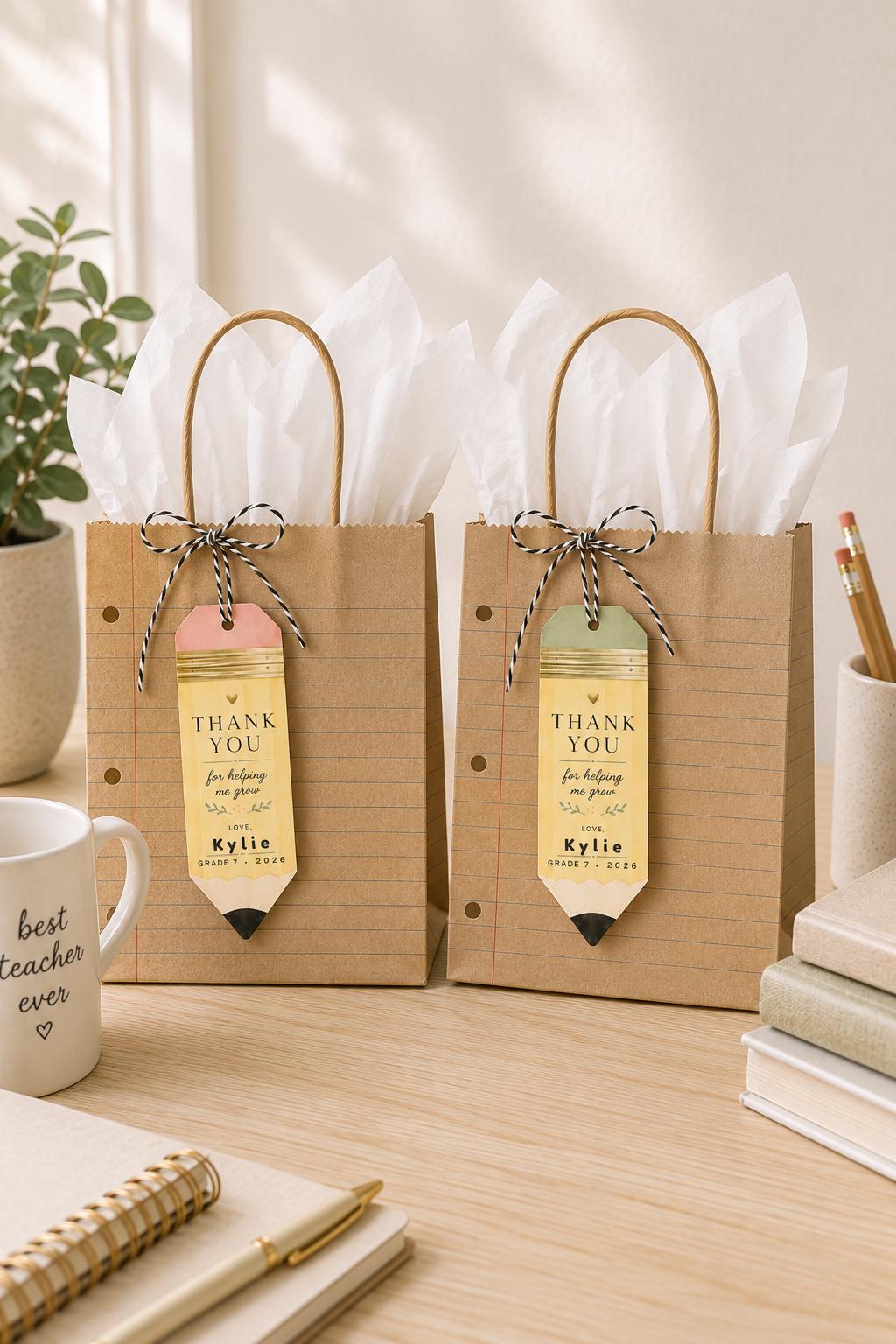 Editable Peach Teacher Thank You Gift Tag preview 6