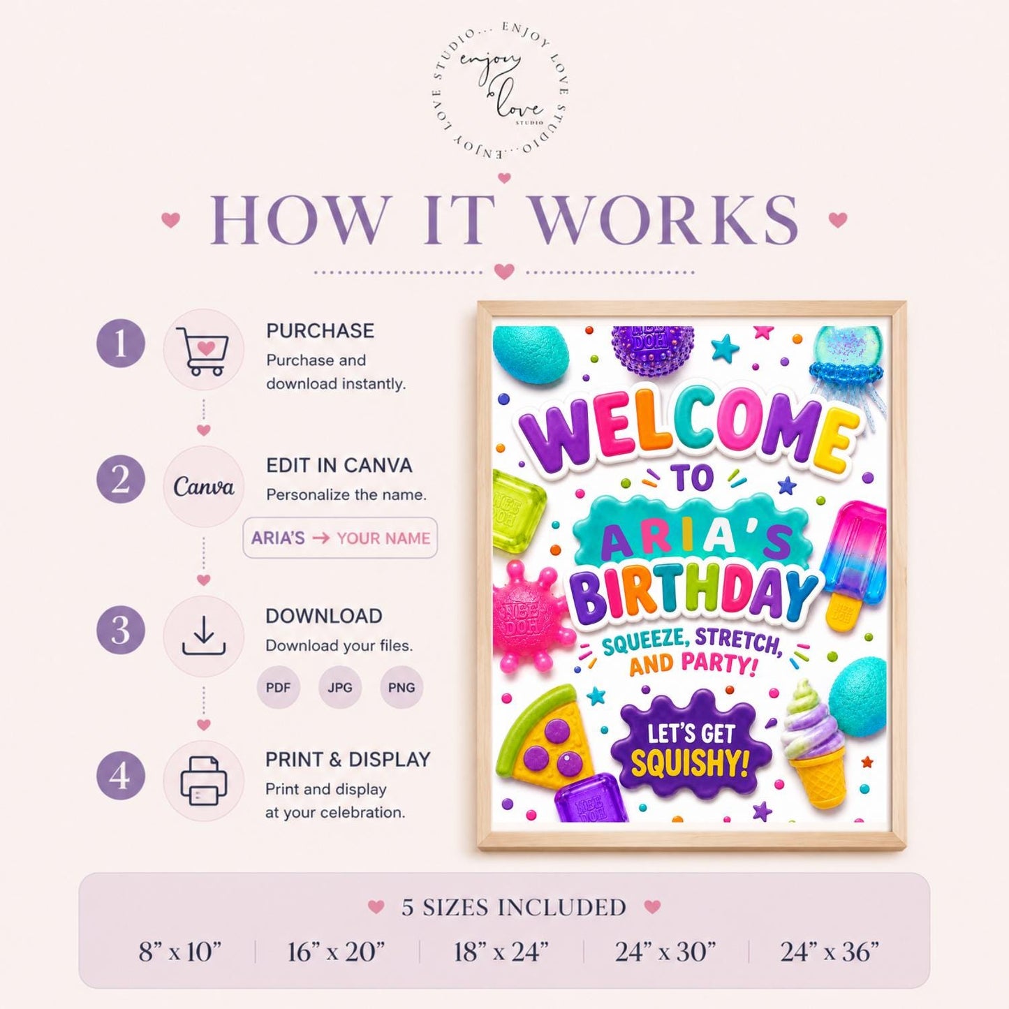 NeeDoh Squishy Birthday Welcome Sign preview 6