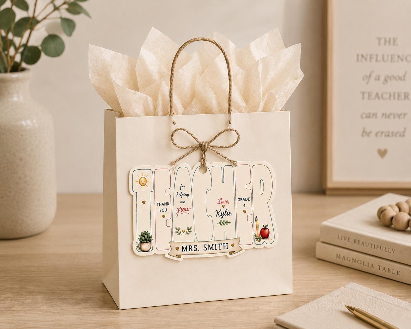 Editable Teacher Thank You Gift Tag digital product