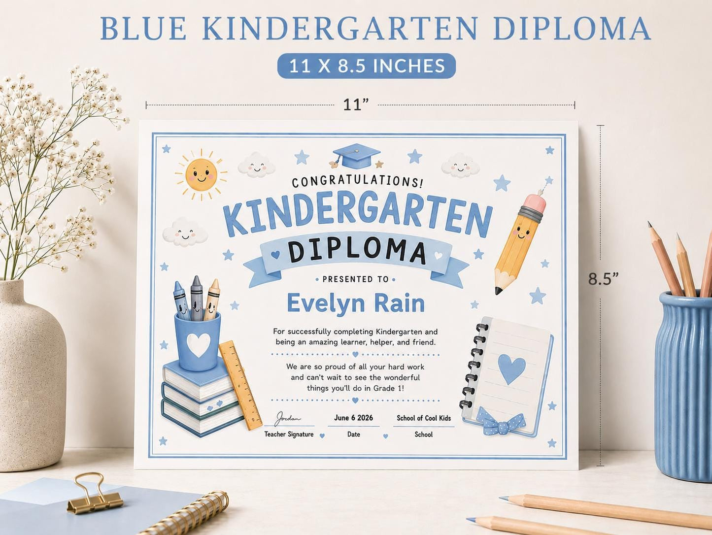 Editable Kindergarten Diploma Bundle preview 4