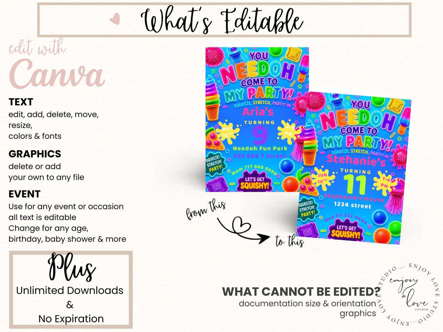 Squishy Stress Ball Birthday Invitation preview 7
