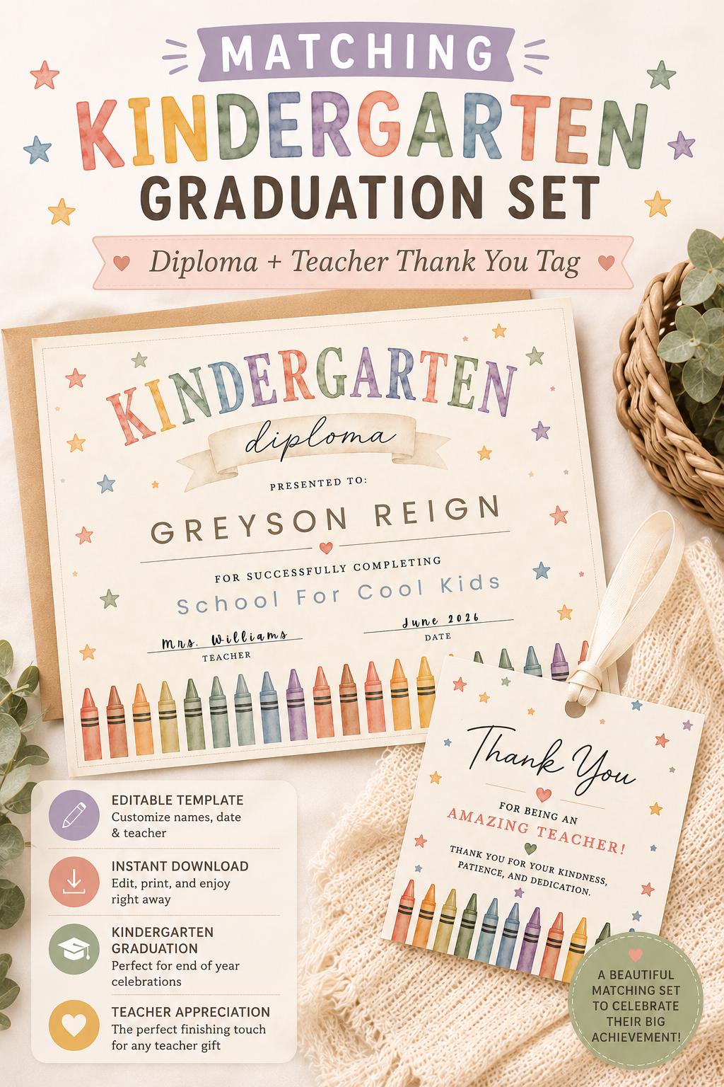 Kindergarten Graduation Diploma preview 7