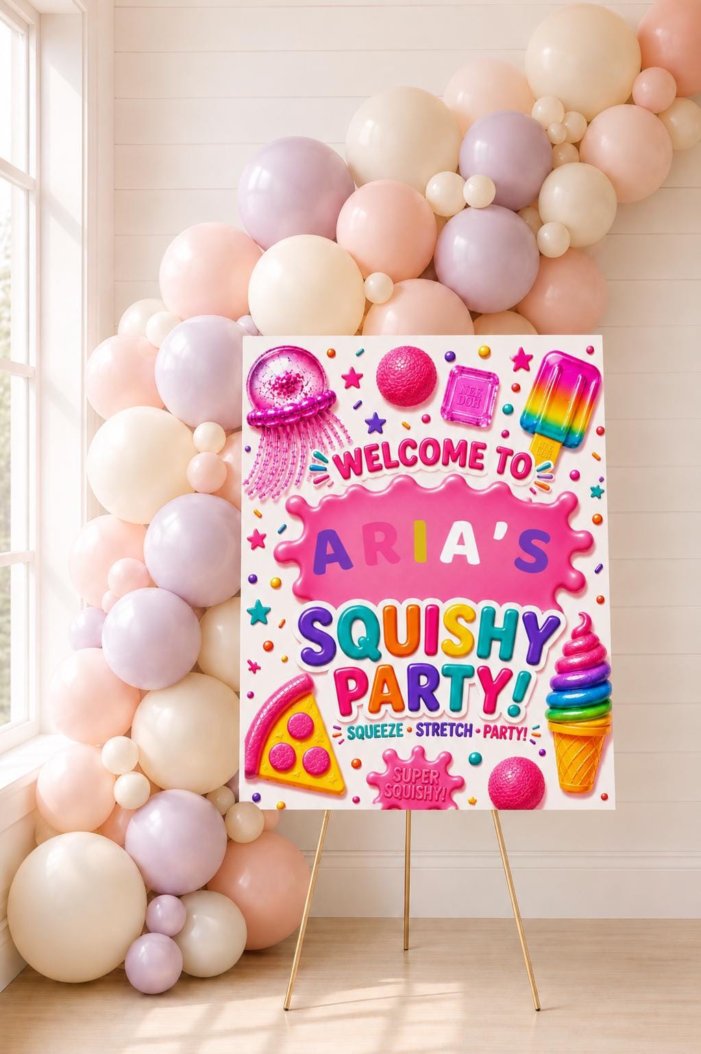 Needoh Squishy Birthday Welcome Sign preview 2