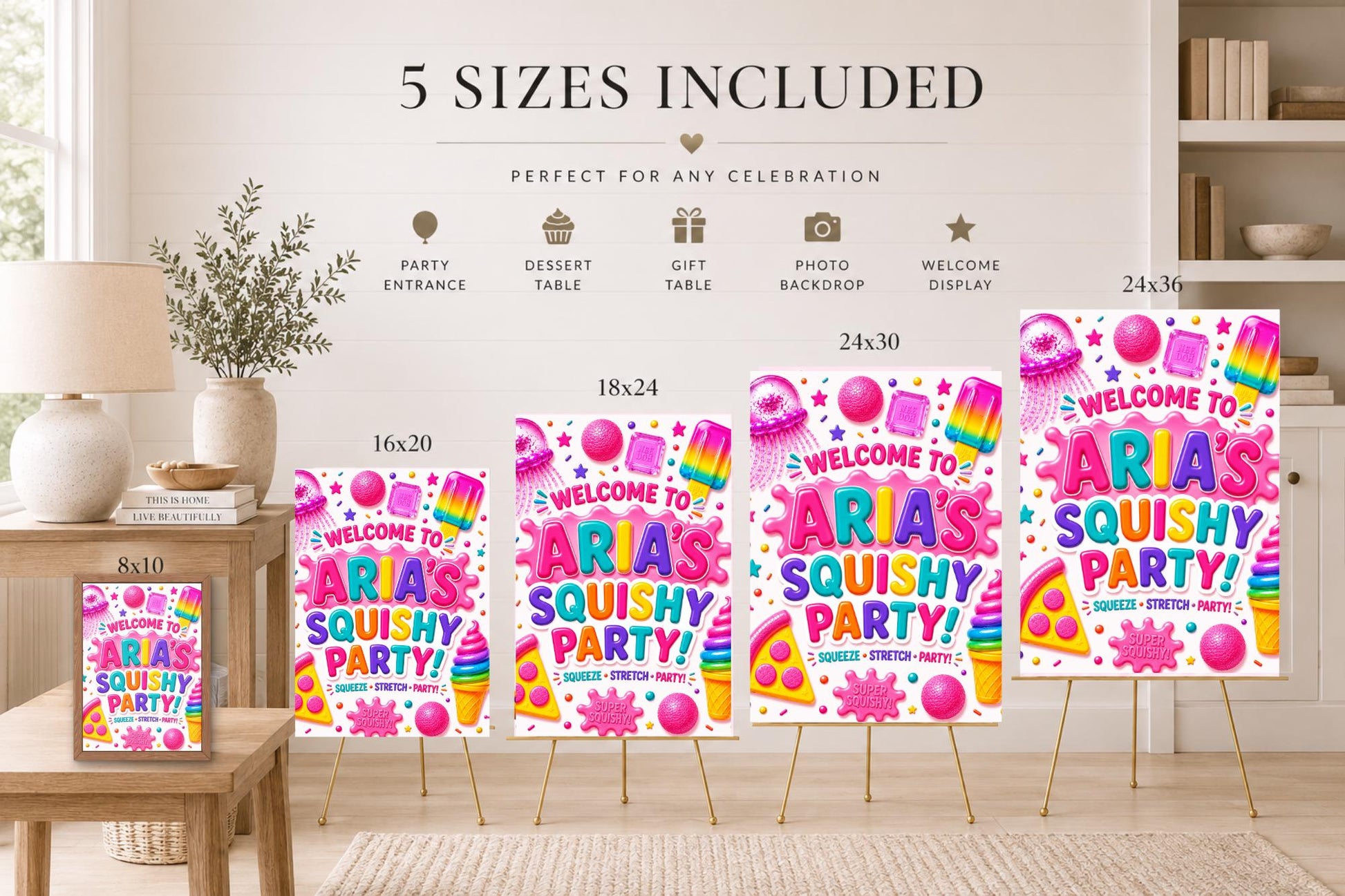 Needoh Squishy Birthday Welcome Sign preview 3