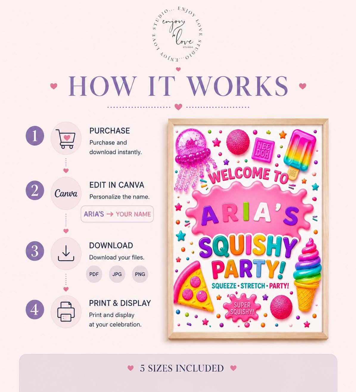 Needoh Squishy Birthday Welcome Sign preview 4