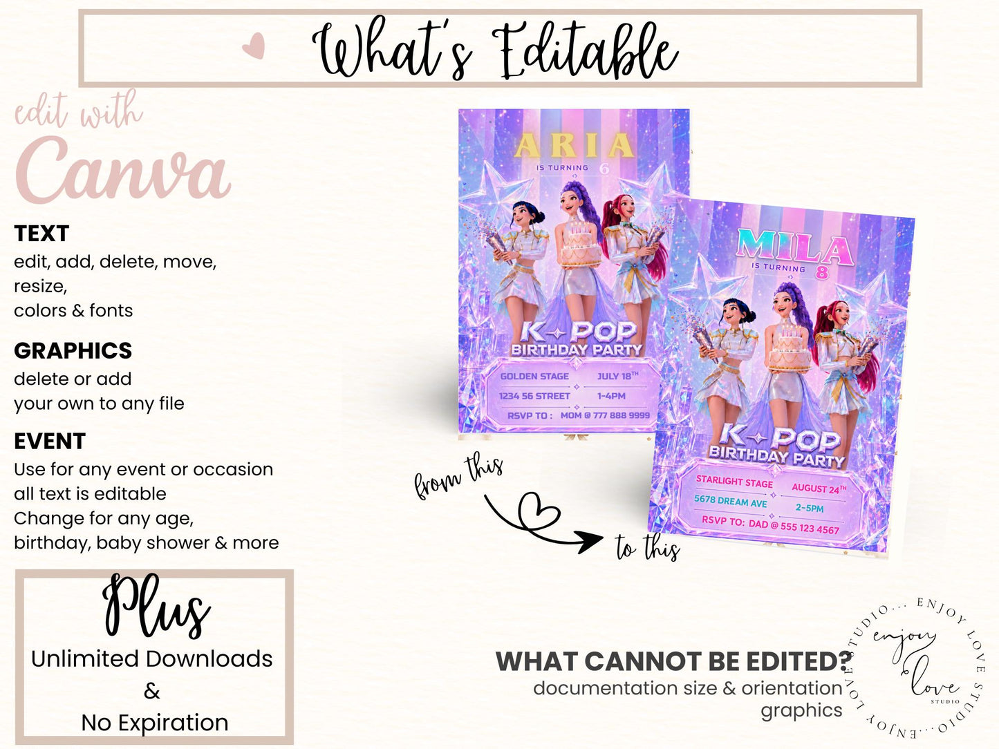 K-Pop Birthday Invitation preview 7